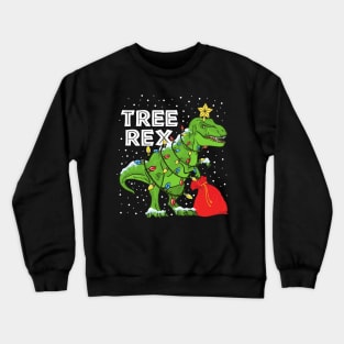 Tree Rex Christmas Dinosaur gift Crewneck Sweatshirt